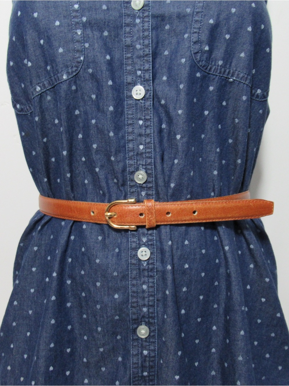 Vintage Brown Leather Belt